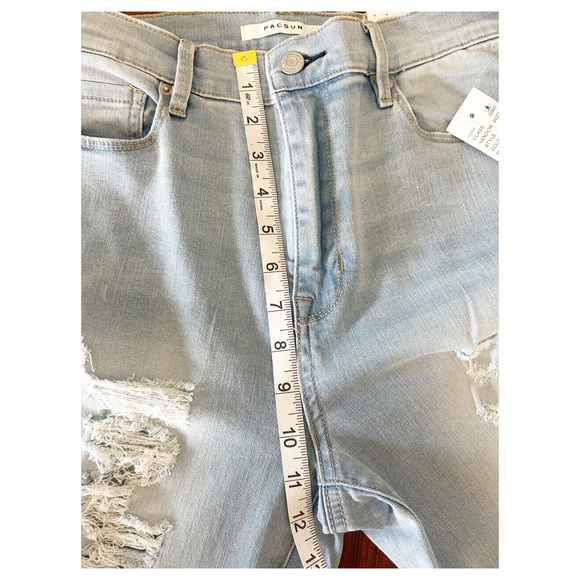 NWT PACSUN (27) High Rise Jeggings Distressed Light Wash - Picture 8 of 11